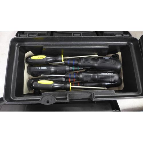 2151 - A quantity of toolboxes with contents- screwdriver sockets and more