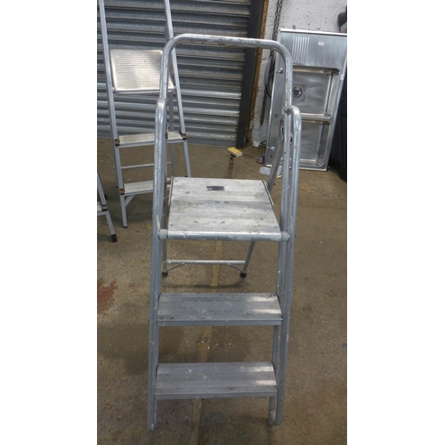 2230 - Three aluminium stepladders