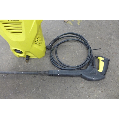 2257 - A Karcher K2 Compact jet washer - failed electrical safety test due to damaged cable - sold as scrap... 