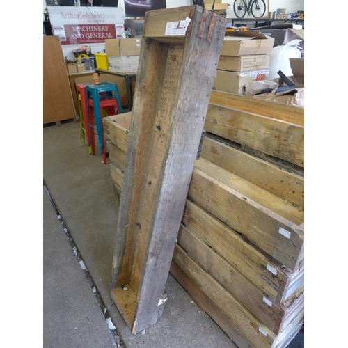 2303 - Two 5ft x 1ft wooden planters