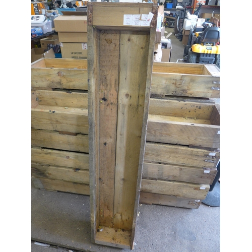 2304 - Two 5ft x 1ft wooden planters