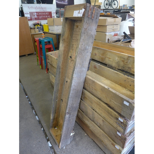 2304 - Two 5ft x 1ft wooden planters