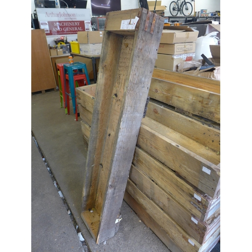 2305 - Two 5ft x 1ft wooden planters