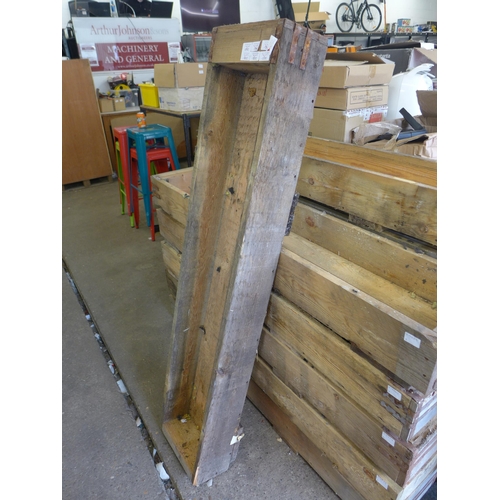 2306 - Two 5ft x 1ft wooden planters