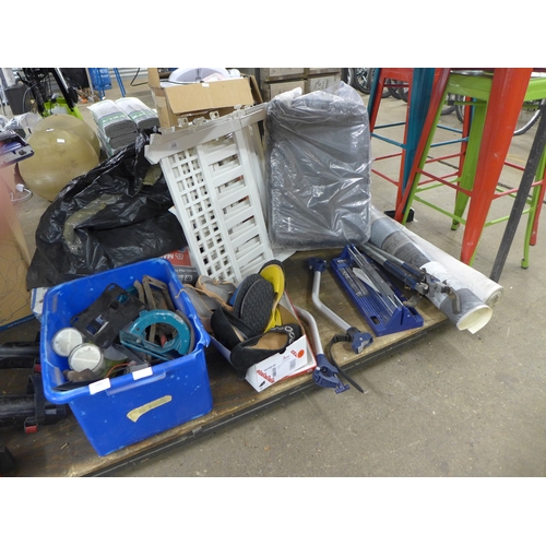 2483 - large amount of household items including laptop case, shoes tile cutter etc