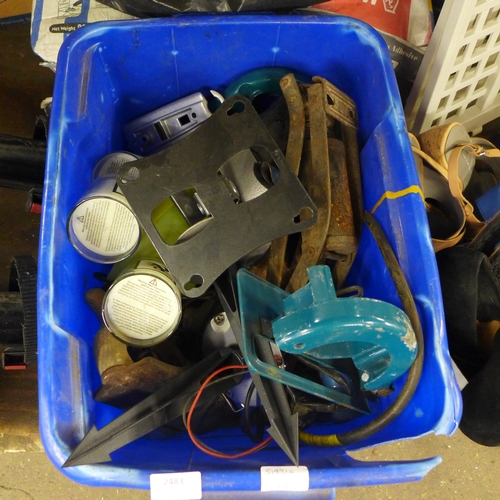 2483 - large amount of household items including laptop case, shoes tile cutter etc