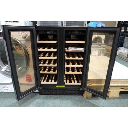 3190 - Viceroy Under Counter 2 Door Wine Cooler (H870xW595xD568) - model no.:- WRWC60DDBK, original RRP £58... 