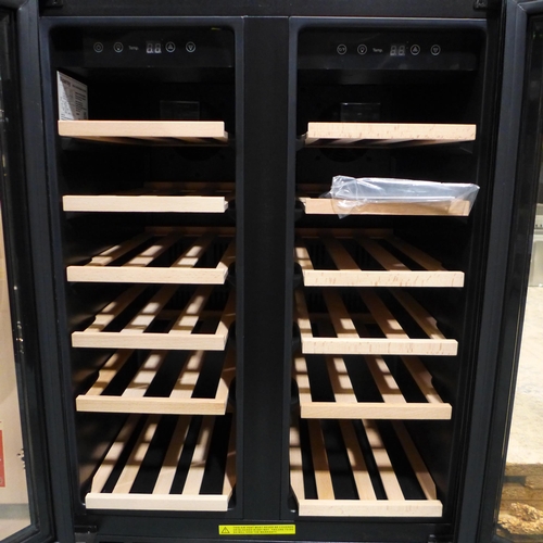 3190 - Viceroy Under Counter 2 Door Wine Cooler (H870xW595xD568) - model no.:- WRWC60DDBK, original RRP £58... 