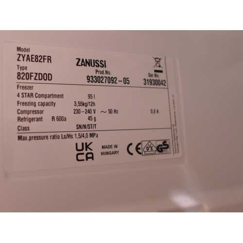 3206 - Zanussi Built Under Freezer ( H815xW596xD550) - model no.:- ZYAE82FR, original RRP £349.17 inc. VAT ... 