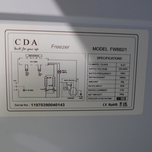 3222 - CDA Integrated Frost Free Tower Freezer (H1772xW540xD540) - model no.:- FW882, original RRP £552.50 ... 