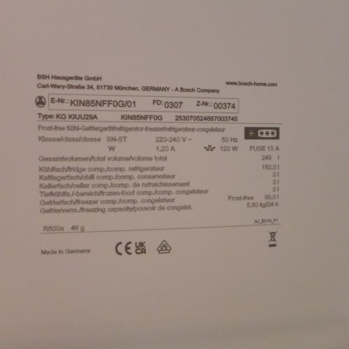 3223 - Bosch 50/50 Fridge Freezer (H1772xW541xD548) - Frost Free, original RRP £840.84 inc. VAT * This lot ... 