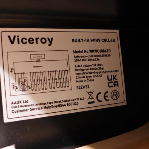 3226 - Viceroy Under Counter Wine Cooler (H870xW148xD570) - model:- WRWC60BK, original RRP £499.17 inc. VAT... 