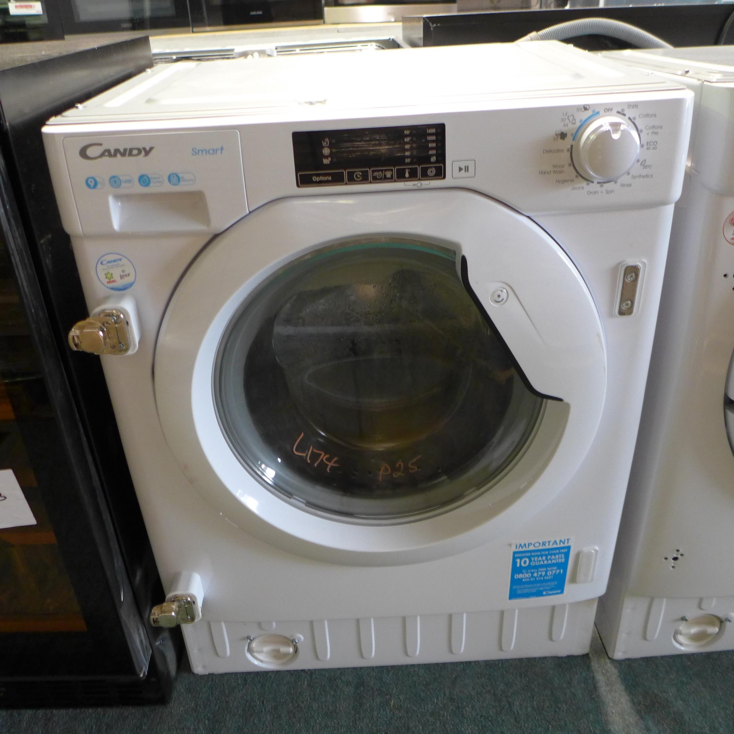 candy 9kg integrated washing machine