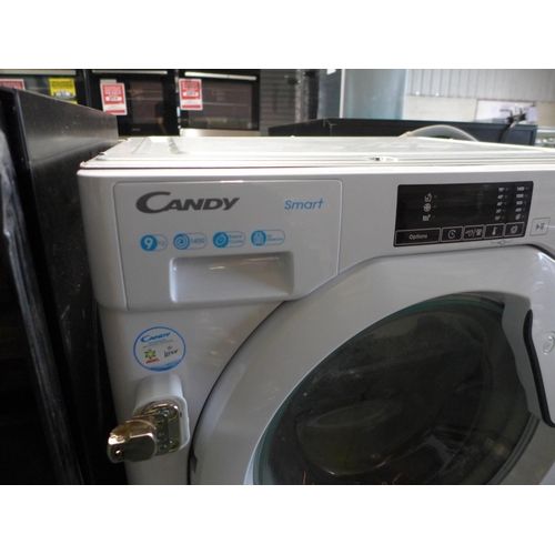 3231 - Candy Smart Integrated Washing Machine (9kg) (H820xW600xD525) - model:- CBW 49D1E, original RRP £340... 