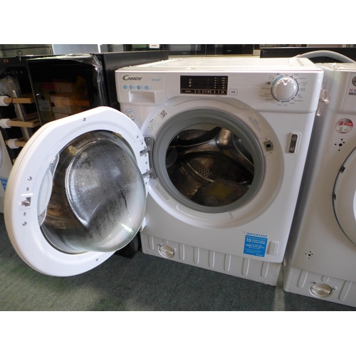 3231 - Candy Smart Integrated Washing Machine (9kg) (H820xW600xD525) - model:- CBW 49D1E, original RRP £340... 