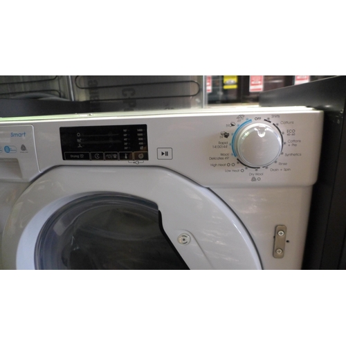 3234 - Candy Smart Integrated Washer Dryer (9kg) (H820xW600xD525) - model:- CBD 495D1WE, original RRP £412.... 