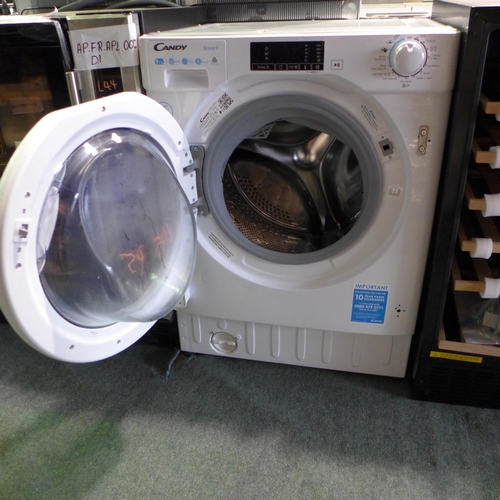 3234 - Candy Smart Integrated Washer Dryer (9kg) (H820xW600xD525) - model:- CBD 495D1WE, original RRP £412.... 