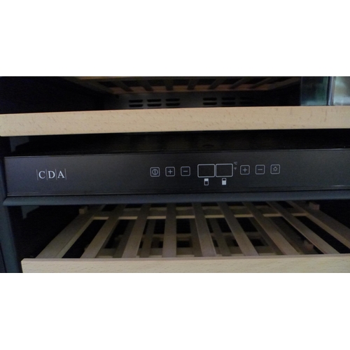 3245 - CDA Under Counter Wine Cooler - Damaged Door - (H820xW595xD570) - model no.:- FWC604BL, original RRP... 