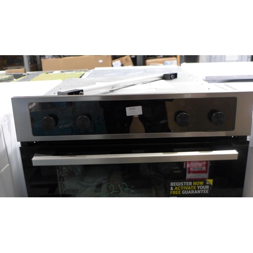 3260 - Zanussi Built-in Double Oven with AirFry - Damaged Bottom Oven Door - (H888xW594xD568) - model no.:-... 