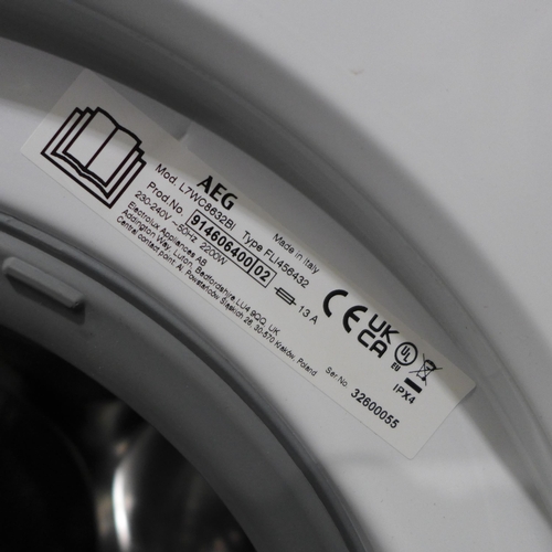 3278 - AEG 7000 Series Kombi Prosense Integrated Washer Dryer (8kg) (H819xW596xD540) - model:- L7WC8632BI, ... 