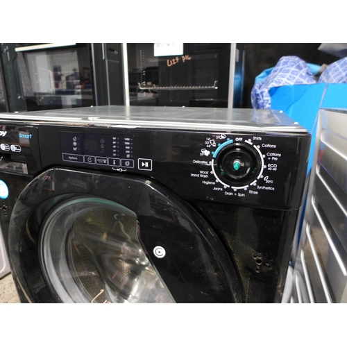 3279 - Candy Black Integrated Washing Machine (9kg) (H820xW600xD525) - model:- CBW 49D1E, original RRP £340... 