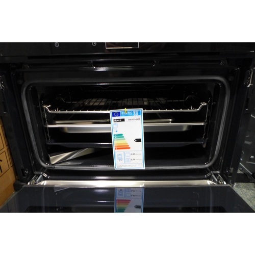 3288 - Neff N90 Stainless steel Built-in compact oven with steam function  (H455xW596xD548)  (Model No: C17... 