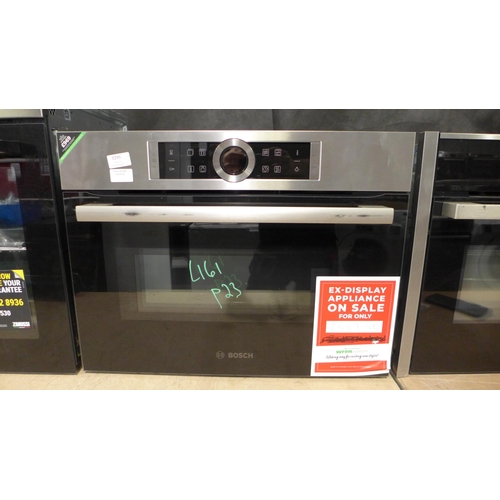 3295 - Bosch Series 8 Built-in Stainless steel compact oven with microwave function (Model No: CMG633BS1B) ... 