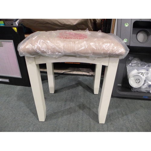 3300 - Cream Painted Wooden Stool, original RRP £100 inc. VAT * This lot is subject to VAT (410-220)