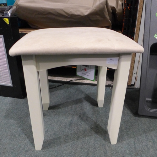 3301 - Cream Painted Wooden Stool, original RRP £150 inc. VAT * This lot is subject to VAT (410-41)