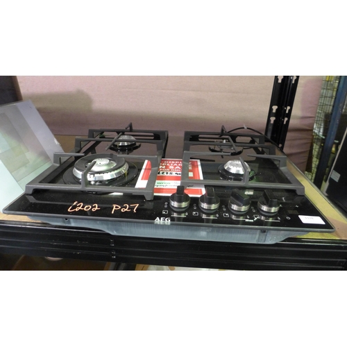 3328 - AEG 4 Burner Gas on Glass Hob (H40xW590xD520) - model:- HKB64540NB, original RRP £382.5 inc. VAT * T... 