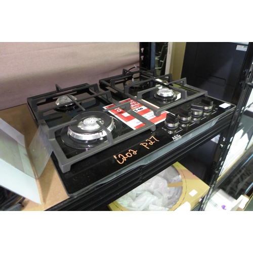 3328 - AEG 4 Burner Gas on Glass Hob (H40xW590xD520) - model:- HKB64540NB, original RRP £382.5 inc. VAT * T... 