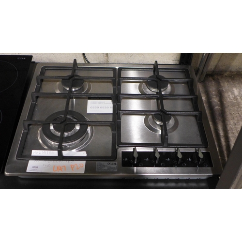 3008 - CDA 4 Burner Gas Hob - model:- HG6351SS  * This lot is subject to VAT (410-147)