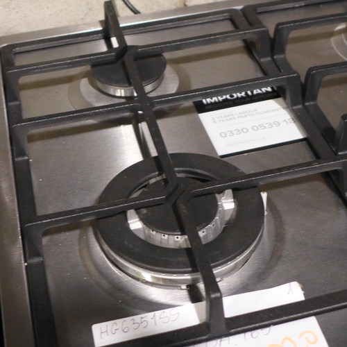 3008 - CDA 4 Burner Gas Hob - model:- HG6351SS  * This lot is subject to VAT (410-147)