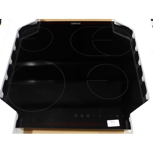 3013 - Zanussi Ceramic 4 Zone Hob - model no:- ZHRN673K (413-136)   * This lot is subject to vat