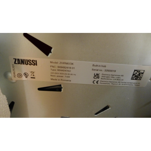 3013 - Zanussi Ceramic 4 Zone Hob - model no:- ZHRN673K (413-136)   * This lot is subject to vat