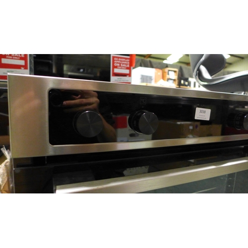 3038 - Zanussi Built-under Double Oven - model no:- ZPCNA7XN (413-108)   * This lot is subject to vat