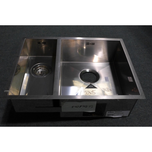 3051 - Cuba 1.5 Bowl Stainless Steel Sink (400x500)  * This lot is subject to VAT (410-225)