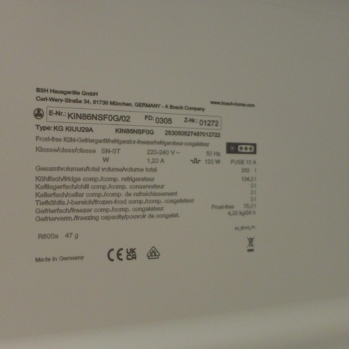 3052 - Bosch 70/30 Integrated Fridge Freezer Model: KIN86NSF0G * This lot is subject to VAT (410-170)