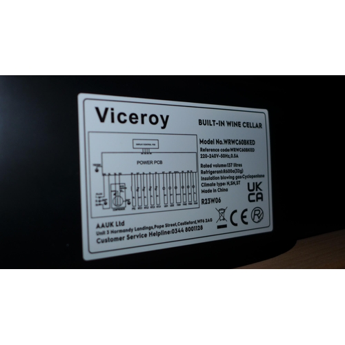 3056 - Viceroy Under Counter 60cm Wine Cooler - DAMAGED model:- WRWC60BKED * This lot is subject to VAT (41... 