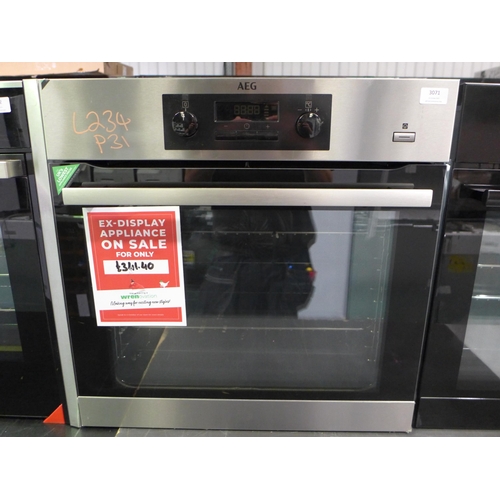 3071 - AEG Single Oven - model:- BPK351020M * This lot is subject to VAT