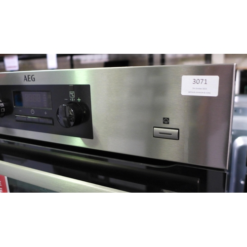 3071 - AEG Single Oven - model:- BPK351020M * This lot is subject to VAT