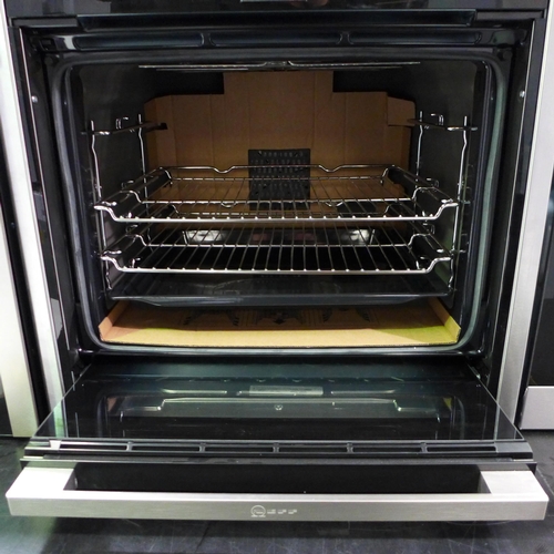 3072 - Neff Single Multifunction Stainless Steel Oven  with Slide & Hide - Model: B47CR32NOB * This lot is ... 