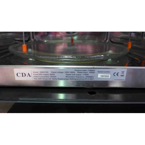 3075 - CDA Compact Combi-Microwave - model:- VM451SS * This lot is subject to VAT (410-207)