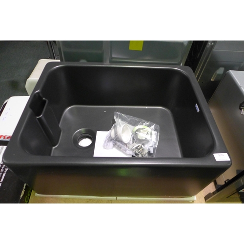 3076 - Grey Belfast Style Blanco Ceramic Sink * This lot is subject to VAT (410-55)