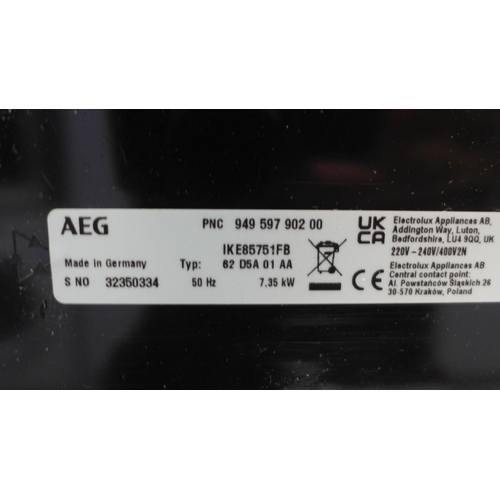 3077 - AEG  5 Zone Induction Hob - Model: IKE85751FB * This lot is subject to VAT (410-9)