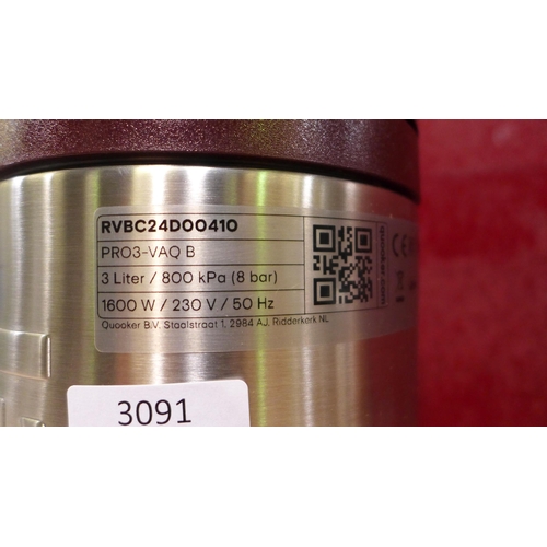 3091 - Quooker Pro3-VAQ-B 3L Tank - Model: RVBC24D00410 * This lot is subject to VAT (410-165)