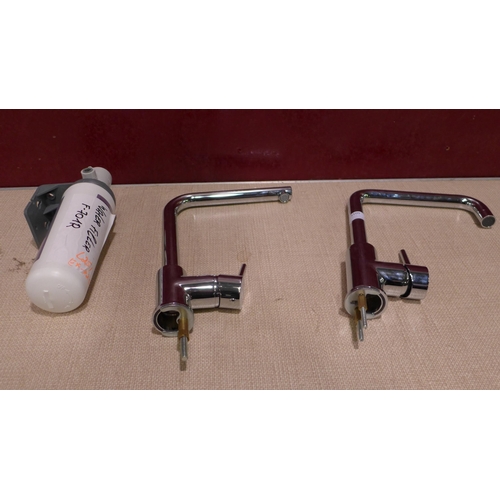 3109 - Two Chrome Mixer Taps and an Insinkerator Water Filter (Model: F-701R) * This lot is subject to VAT ... 