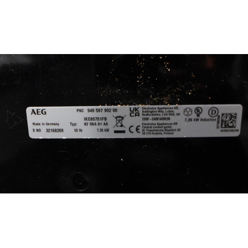 3116 - AEG 5 Zone Induction Hob - Model: IKE85751FB * This lot is subject to VAT (410-128)