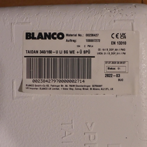 3137 - Blanco Samos White Composite Right Hand Undermount 1.5 Sink (370x525) - model no.:- 525801, original... 