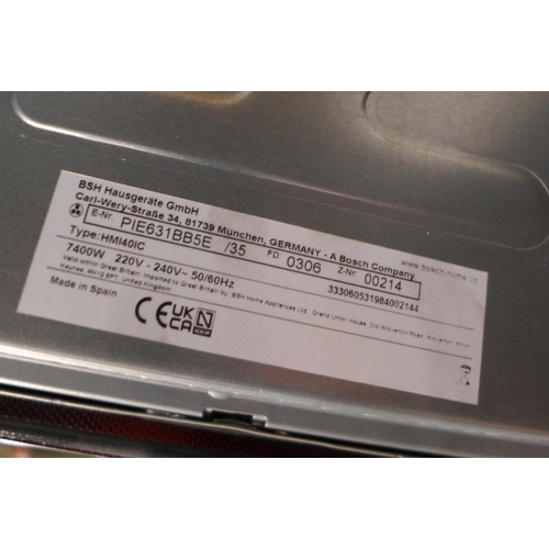 3147 - Bosch Induction 4 Zone Hob (H51xW592xD522) - model no.:- PIE631BB5E, original RRP £632.50 inc. VAT  ... 